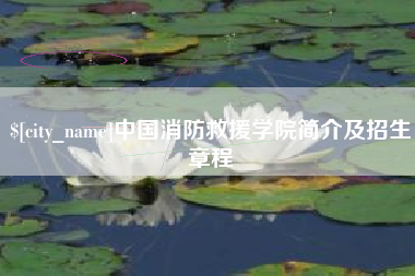 如东中国消防救援学院简介及招生章程