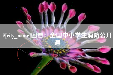 如东回看：全国中小学生消防公开课