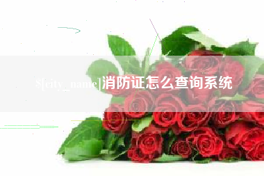 如东消防证怎么查询系统