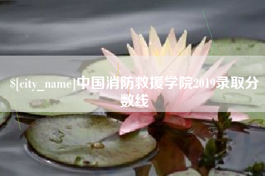 如东中国消防救援学院2019录取分数线