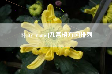 如东九宫格方向排列
