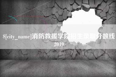 如东消防救援学院招生录取分数线2019
