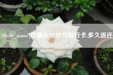 如东诈骗冻结对方银行卡,多久返还