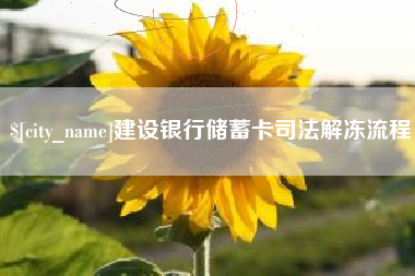 如东建设银行储蓄卡司法解冻流程
