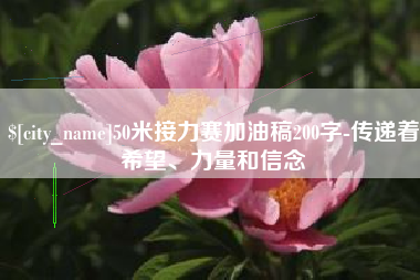如东50米接力赛加油稿200字-传递着希望、力量和信念