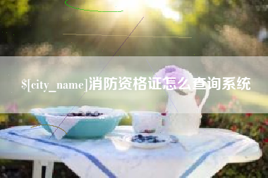 如东消防资格证怎么查询系统