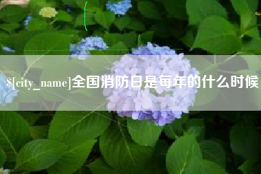 如东全国消防日是每年的什么时候
