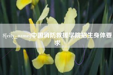 如东中国消防救援学院招生身体要求