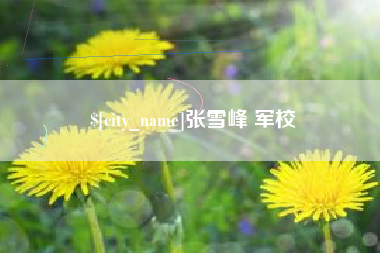 如东张雪峰 军校