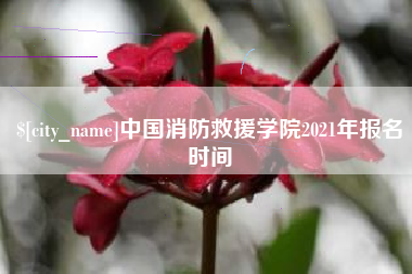 如东中国消防救援学院2021年报名时间