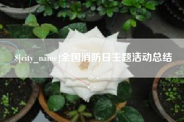 如东全国消防日主题活动总结