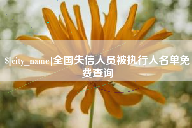如东全国失信人员被执行人名单免费查询