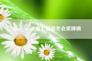 如东第七届亚冬会奖牌榜