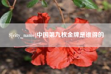 如东中国第九枚金牌是谁得的