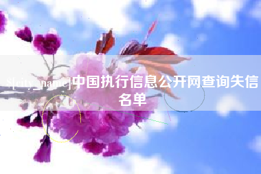 如东中国执行信息公开网查询失信名单