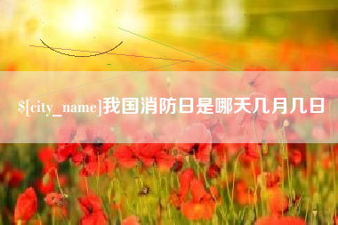 如东我国消防日是哪天几月几日