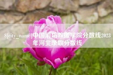 如东中国消防救援学院分数线2023年河北录取分数线