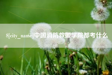 如东中国消防救援学院都考什么
