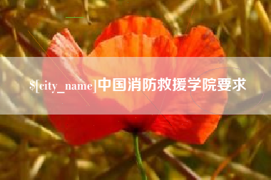 如东中国消防救援学院要求
