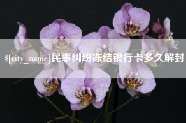 如东民事纠纷冻结银行卡多久解封