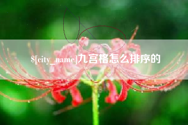 如东九宫格怎么排序的