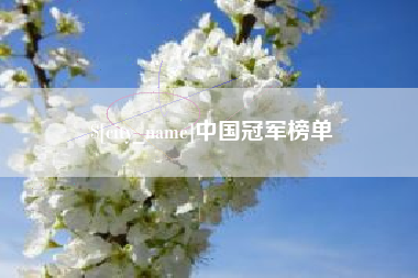 如东中国冠军榜单