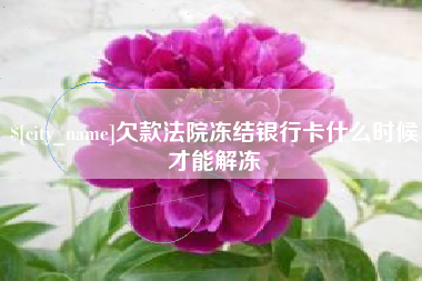 如东欠款法院冻结银行卡什么时候才能解冻