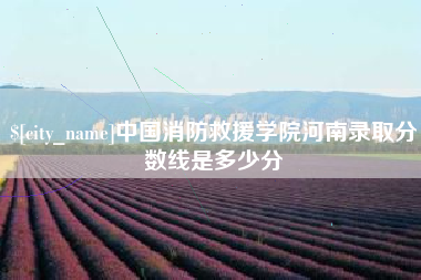 如东中国消防救援学院河南录取分数线是多少分