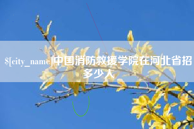 如东中国消防救援学院在河北省招多少人
