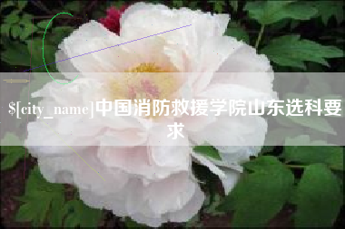 如东中国消防救援学院山东选科要求