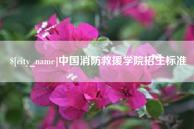如东中国消防救援学院招生标准