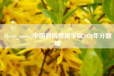 如东中国消防救援学院2020年分数线